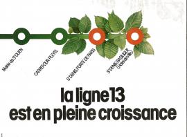 Affiche pour le prolongement de la ligne 13