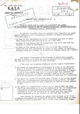 Ciculaire générale n°87