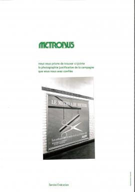 Campagne publicitaire de Métrobus