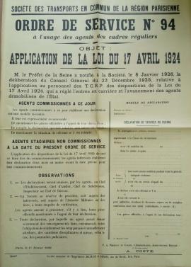 Loi du 17 avril 1924