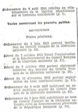 Insitution du Comité français de Libération nationale