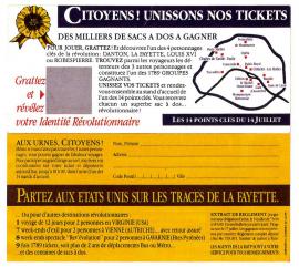 Prototype de ticket de métro à l'occasion du bicentenaire