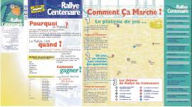 Dépliant édité pour le Rallye