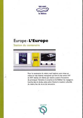 Dépliant "Europe - L' Europe" édité pour le Centenaire du Métro