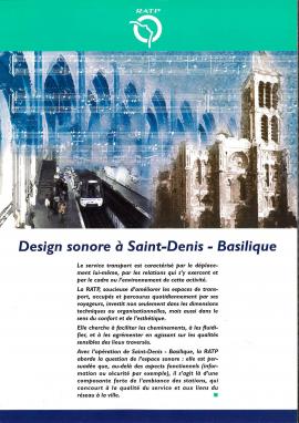 Livret "Desgin sonore à Saint-Denis- Basilique"