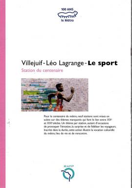 Dépliant "Villejuif - Léo Lagrange - Le sport" édité pour le Centenaire du Métro