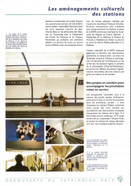 Aménagements culturels des stations