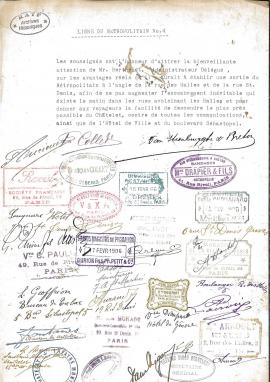 Pétition cachetonnée et signée par les commerçants de la rue de Rivoli